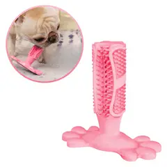 BUYPAL - Cepillo de Dientes para Perro 360° Juguete Masticable Rosado