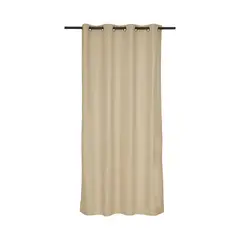 GENERICO - Cortina Blackout 100% Lino Textura Térmica Engomada - Marron