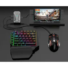 GENERICO - Kit de Teclado Mouse y Adaptador Gamer para Celular