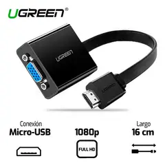 UGREEN - ADAPTADOR HDMI A VGA 40248