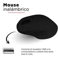 GENERICO - Mouse inalámbrico Bluetooth 2,4 GHz Negro