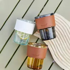 LIBERTY - Taza vintage con sorbete y cuero 400ml SET de 2