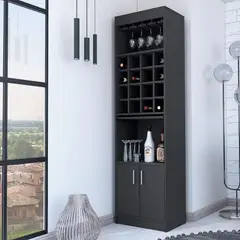 VENTITAS HOME - Mueble de Bar Paulo Ventitas Home Color Negro