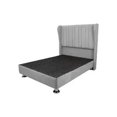 MUEBLES MACRUMO - Cama tapizada Berlín - 2 Plz - color gris plata