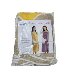 GENERICO - Toalla Bata de baño suave de microfibra Beige - 66 x 135 CM