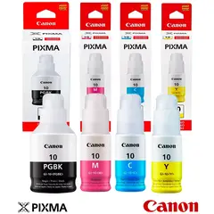 CANON - Tinta Para Canon GI-10 Pack x4 colores CMYBK