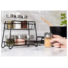 ORIGEN - Condimenteros y especias de Vidrio y Acero 2 Niveles