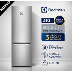 Electrolux - Refrigeradora Electrolux Bottom Freezer Frost 310L Gris ERT32G2KSQS.