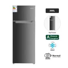 BLACKLINE - Refrigeradora 205L Frost 2PN - Inox