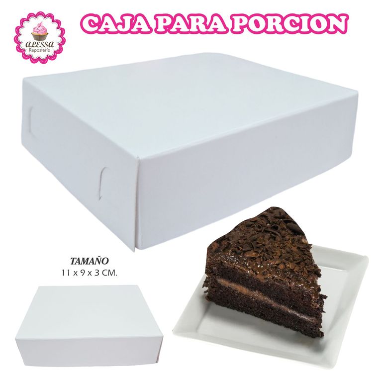 100 Cajas para Porción de Torta en Repostería
