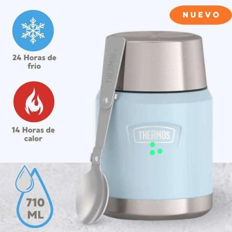 Thermo para Alimentos (ICON) Celeste 710 ml De 14 horas Caliente.
