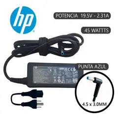 GENERICO - Cargador Laptop HP Punta Azul 19-5V-2-31A-4-5x3-0 - 45W