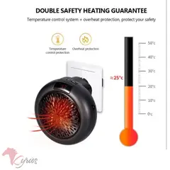 GENERICO - Calefactor Eléctrico De 900w Para El Hogar