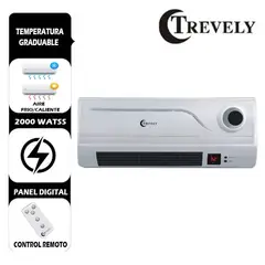 TREVELY - Calentador de Pared 2000W con control remoto-Trevely