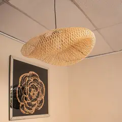 PANADECOR - Luminaria De Techo Bohemio Colgante 60Cm De Rattán