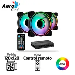 AEROCOOL - Cooler Para Case MIRAGE 12 PRO 3 EN 1 120MM ARGB