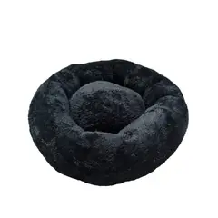 MD - Cama Para Perros y Gatos Donut Lite NegroTalla M -