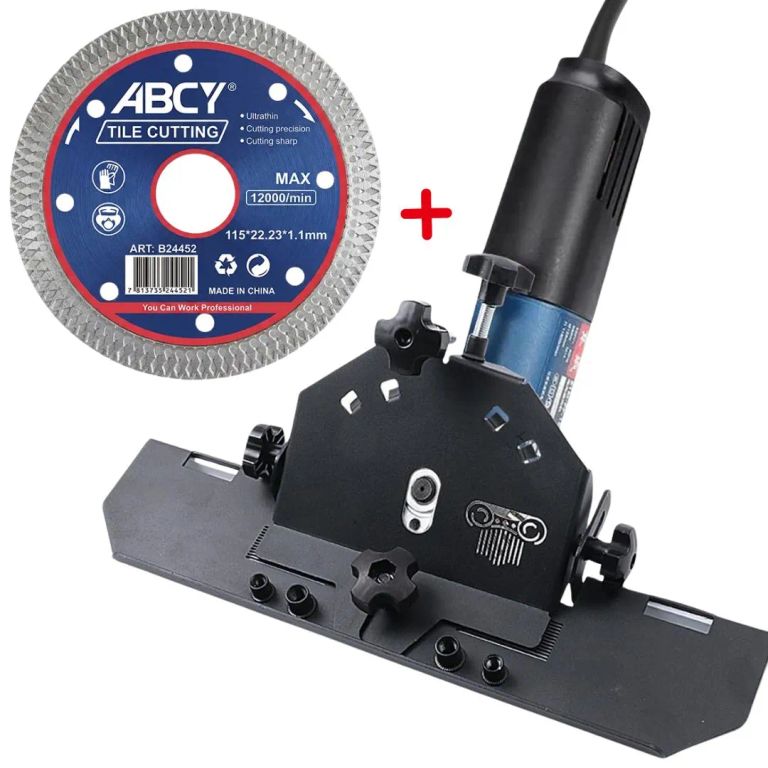 Adaptador Amoladora Guia Corte 45 Porcelanato + Disco Diamantado