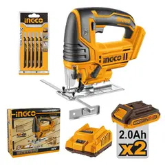 INGCO TOOLS - Sierra Caladora Ingco 20V + 2 Baterías 2.0AH + Cargador CJSLI8501