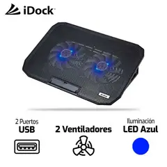 IDOCK - Cooler Para Laptop N6 PRO 2 Ventiladores