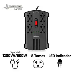 POWER LITE - Estabilizador PULSAR AVR PLI1200 1200VA/600W 8 Tomas