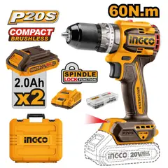 INGCO TOOLS - Taladro Atornillador Brushless Chuck Metálico INGCO 20V CDLI20602