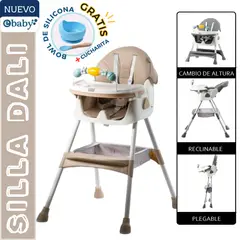EBABY - SILLA DE COMER DALI BEIGE + BOWL DE SILICONA -