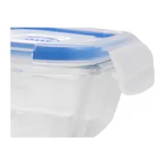 Luminarc - Taper de vidrio rectangular 380 ml con Tapa Azul Pure Box Active