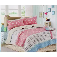 MINGDA - Set Cubrecama Kids 1.5 Pz + Sabanas + Fundas 5 Piezas 100% Calidad