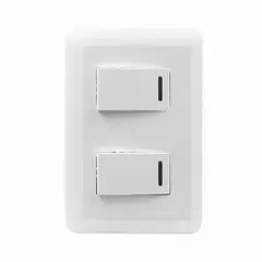 STECK - Interruptor Doble Conmutable 250V 10A Blanco