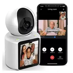 SEISA - Cámara de Seguridad Vigilancia Para Hogar Interior Wifi HD Con Pantalla