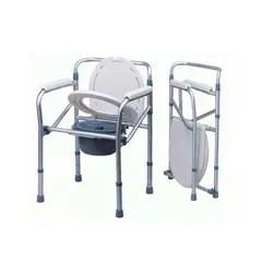 GENERICO - Baño Portátil Graduable Silla Sanitaria Plegable Portátil de Aluminio