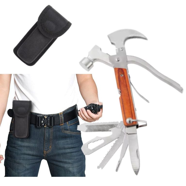 Herramienta Navaja Sierra Martillo Camping 7 EN 1 Supervivencia Tactico Multi Tool