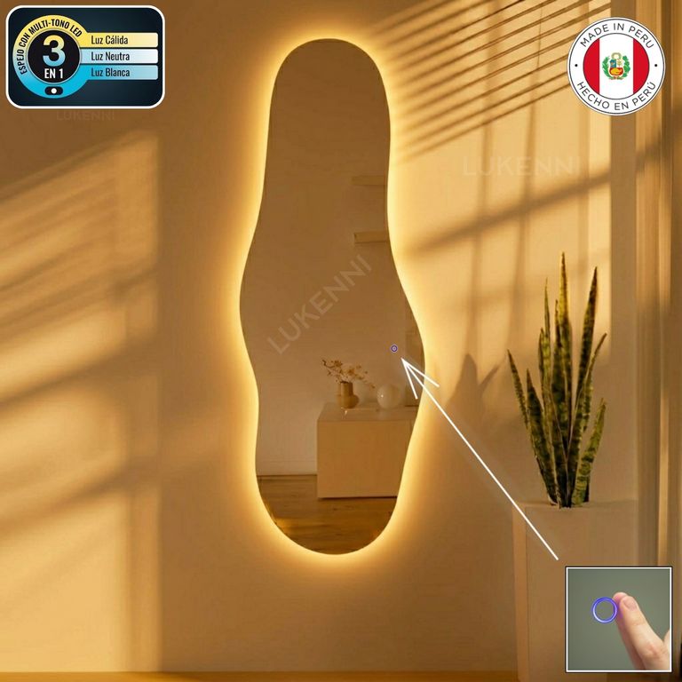 Espejo LED Cuerpo Entero 50x130 cm MICA Tres luces