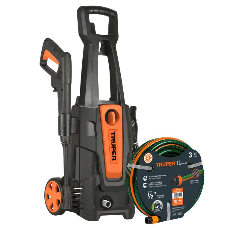 Hidrolavadora electrica 1800 psi + manguera 10m Truper