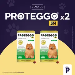 PROTEGGO - ANTIPULGAS PARA PERROS - 3M (2 – 4.5 kg.) PACK X 2
