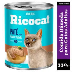 RICOCAT - Paté para Gatos Adultos Pavo e Hígado 330gr