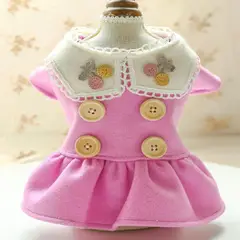 GENERICO - Vestido para Mascota Con Botones Importado - L