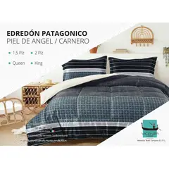 VENEZIA - Set Edredón 2 Pz Skin C/ Sherpa INVIERNO + Set Sabanas + Fundas