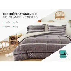 VENEZIA - Set Edredón 2 Pz Skin C/ Sherpa INVIERNO + Set Sabanas + Fundas