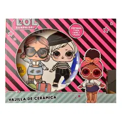 SCOOL - Set de vajilla de Cerámica de 3 piezas LOL -