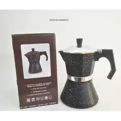 GENERICO - Cafetera Moka granito black 3 tz