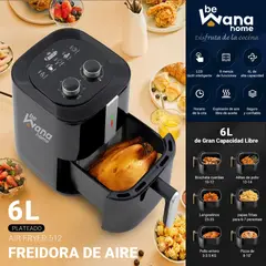 CASATEX - Freidora Aire Airfryer Manual Extra large Capacity 6 Litros Sin Aceite