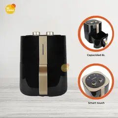 CASATEX - Freidora Aire Airfryer Manual Extra large Capacity 6 Litros Sin Aceite