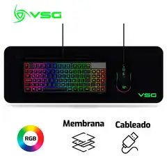 VSG - Kit 3 En 1 PYXIS Teclado + Mouse + Pad Mouse Xl