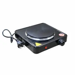 GENERICO - Cocina 1 Hornilla RAF 1000W Portatil Antiadherente en Negro