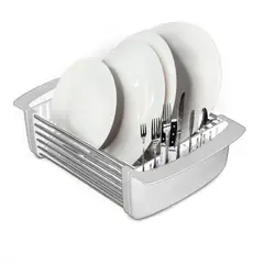 JOIE - Escurridor de platos expandible para fregadero blanco