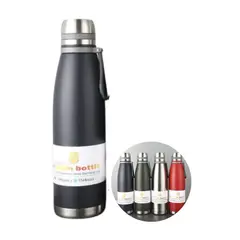 GENERICO - Botella Térmica De Acero Inox Color Gris Oscuro - 1Lt