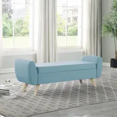 GENERICO - Banqueta Baúl Alice Celeste Decoban Hogar