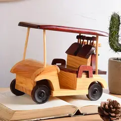 IMPORTADO MC - Adorno en madera Carro Golf